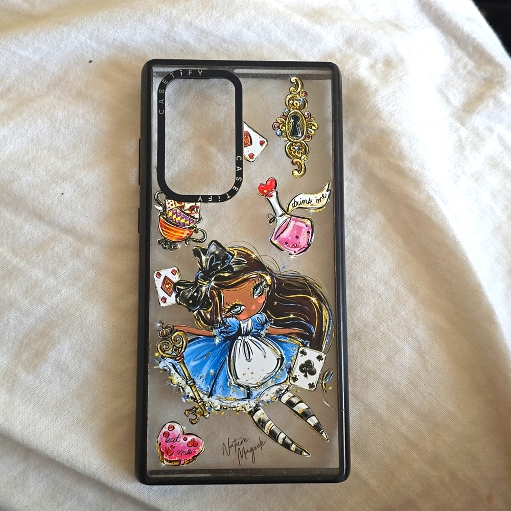 Alice in Wonderland Themed Phone Case - Black